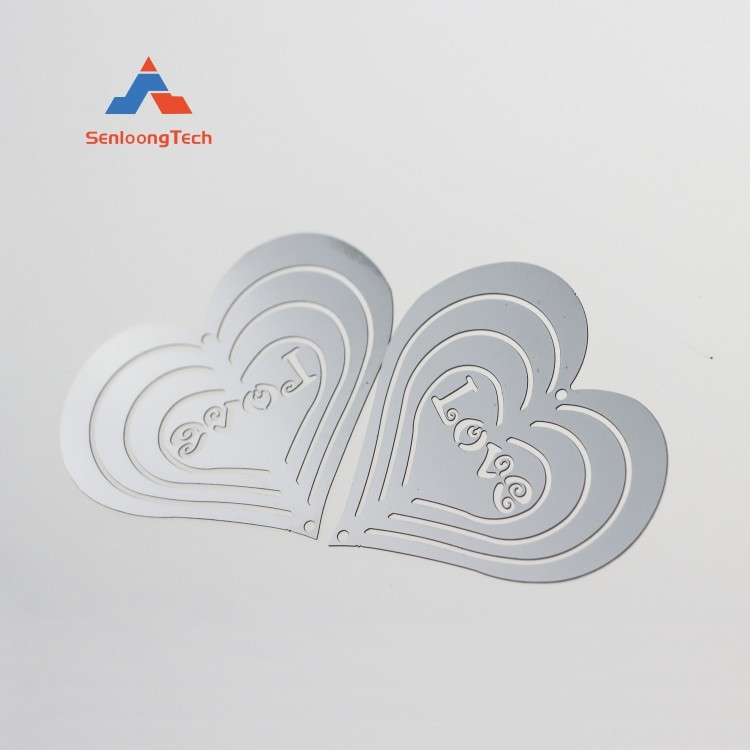 Heart shaped hollow metal flat jewelry