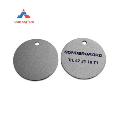 Labeli plât enw metel ysgythrog